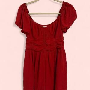 Hollister Red Romper with ruffles size Medium